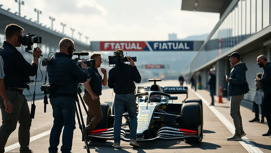Equipo de producción en el paddock