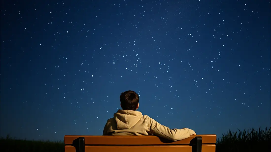 Personne sous le ciel nocturne