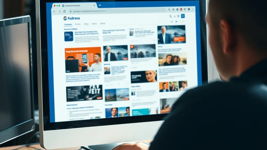 Persona con bloqueador de anuncios en navegador