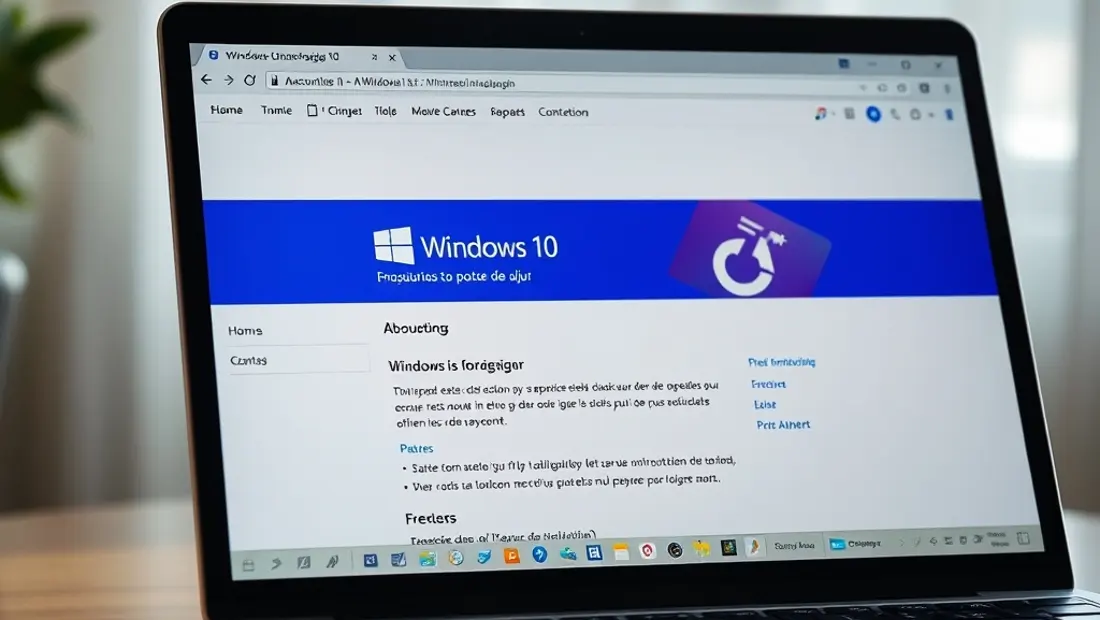 Un ordenador con Windows 10 actualizando