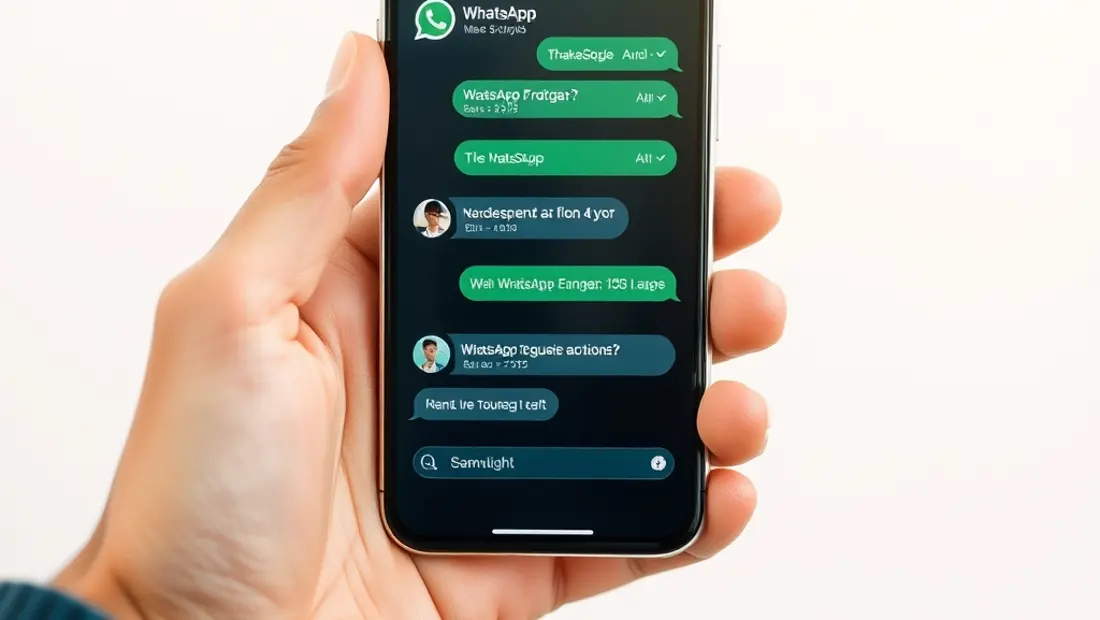 Conversación en curso en WhatsApp