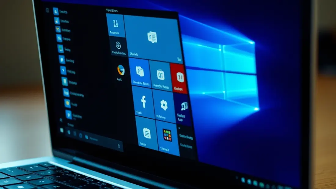 Écran d'un ordinateur portable avec interface de Windows 11.