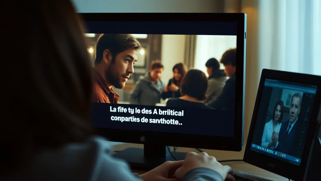 Personne regardando película en versión original con subtítulos